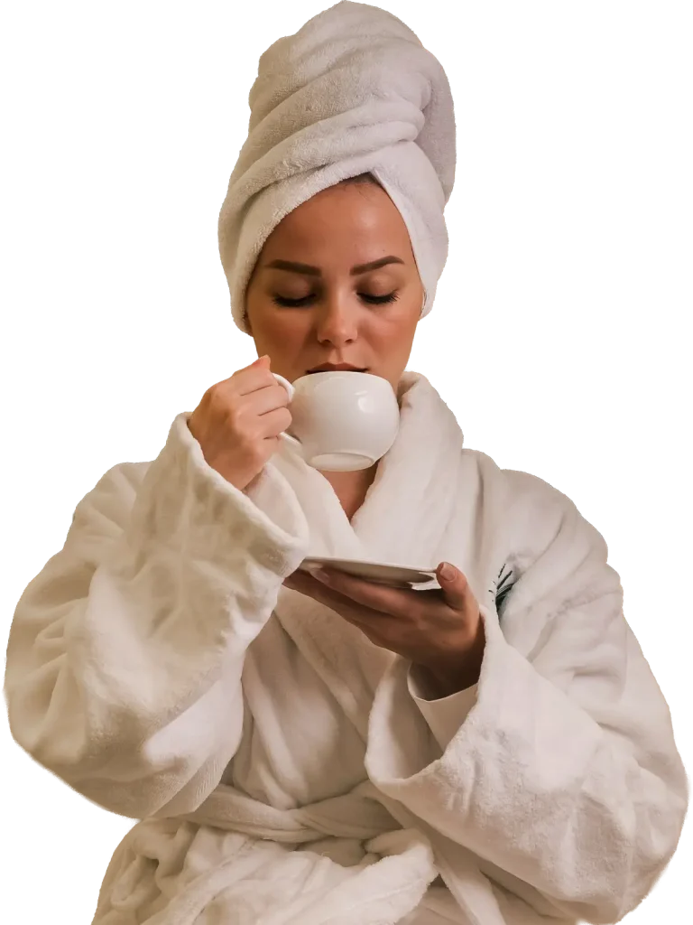 Hero image of a woman enjoying a spa day